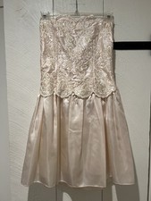 vintage jessica mcclintock Gunne Sax dress Strapless Formal Pink 11/12