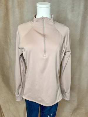 Layer 8 Pink Quarter Zip Athletic Pullover Large Activewear Top