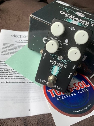 EHX Oceans 11 Reverb Guitar Effect Pedal, Multi Reverb, Studio, Instrument
