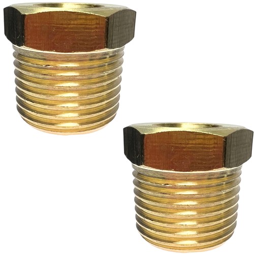 2PCS 3/8" x 1/8" Brass Reducer Hex Bushing by CX WONDERLAND