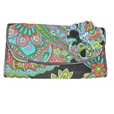 RARE Kate Spade NY Gemma Clutch in wild floral ROSETTE ROSE envelope bag