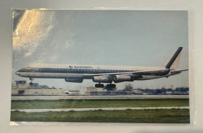 Eastern Airlines Douglas DC-8 AT MIA in 1969 3.5''x5.5'' Color POSTCARD