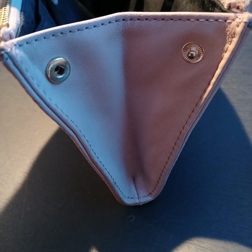 Margot hellbraune & schwarze Leder Geldbörse schönes butterweiches Leder doppelter Reißverschluss - Bild 6 von 14
