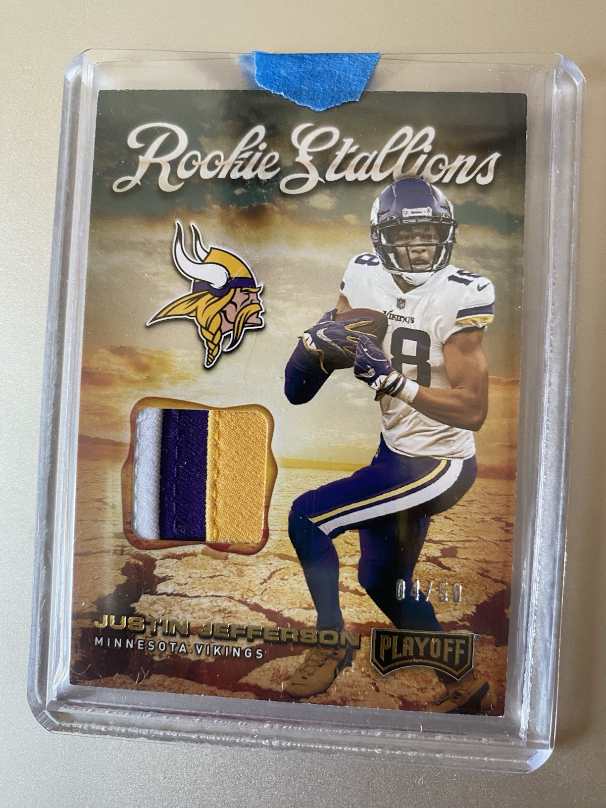 Justin Jefferson Panini Playoff Rookie Stallions Jerseys #RS13 Prime