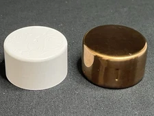 Lot of 2 Sodastream Replacement Lids for bottles White & Copper OEM Caps