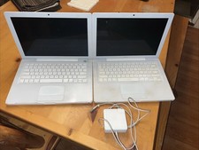TWO Vintage Apple MacBooks. A1181 White 13-Inch Laptops