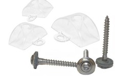 Abstandhalter 76/18 für Sinus + Spenglerschrauben 4,5x45 100 Stück Edelstahl A2