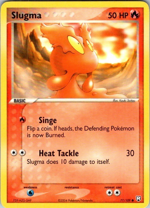 Slugma 77/109 Common Team Rocket Returns Pokemon Moderately Played