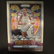 A'ja Wilson Groovy Insert | 2025 Panini Prizm Basketball #1 Las Vegas Aces