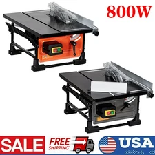 Portable 8 inch Compact Table Saw 6.7Amp 3576RPM 24T Blade DIY Projects Shop