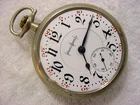 Vintage lg antique 1800 PclnDial ILLINOIS 21J BUNN SPECIAL RAILROAD pocket watch