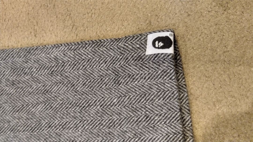 A Bathing Ape Wool Blend Herringbone Slacks Pants Gray M Waist 80cm thumbnail 2