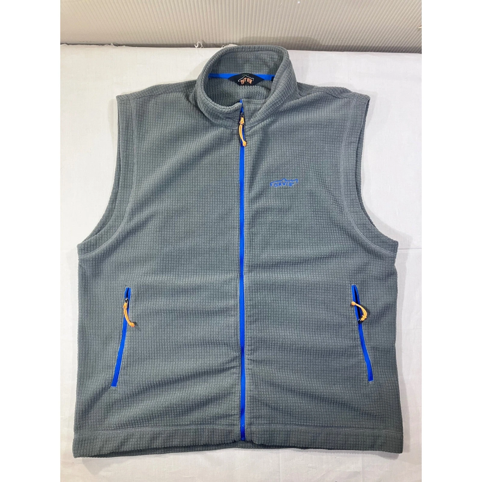 ORVIS Trout Bum Fleece Vest Gray Men's Size L Outdoor Fishing Gorpcore