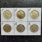 Set of Kennedy 90% & 40% Silver Half Dollar Coins 1964 thru 1969 (Lot of 6) 50c