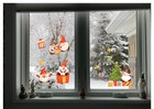 Gnomes Santa Father Gnome Christmas Large re-usable window stickers (Pk2)