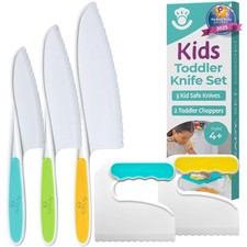 TOVLA JR. Kids' Cutting Set Montessori Safe Kitchen Knives for Cooking Kit...