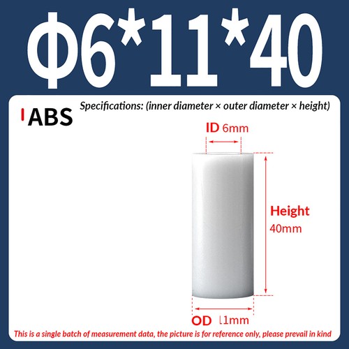 WHITE Nylon Standoff SPACERS ABS Plastic Standoff Washers M3 M4 M5 M6 M8 M10 M12 - Picture 184 of 234