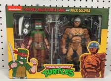 NECA Teenage Mutant Ninja Turtles Crooked Ninja Turtle Gang & Rock Soldier MISB