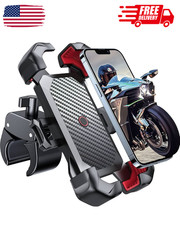 Motorcycle Phone Mount Auto Lock 100mph Military Anti-Shake Bike Phone Holder US