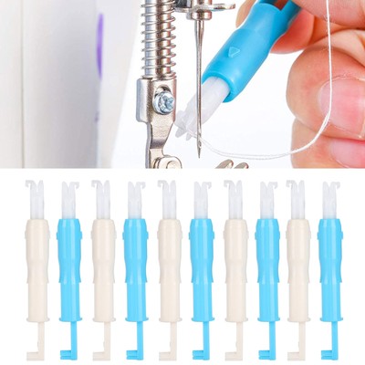 12pcs Needle Threader Plastic Automatic Inserter Threading Tool For Sewing