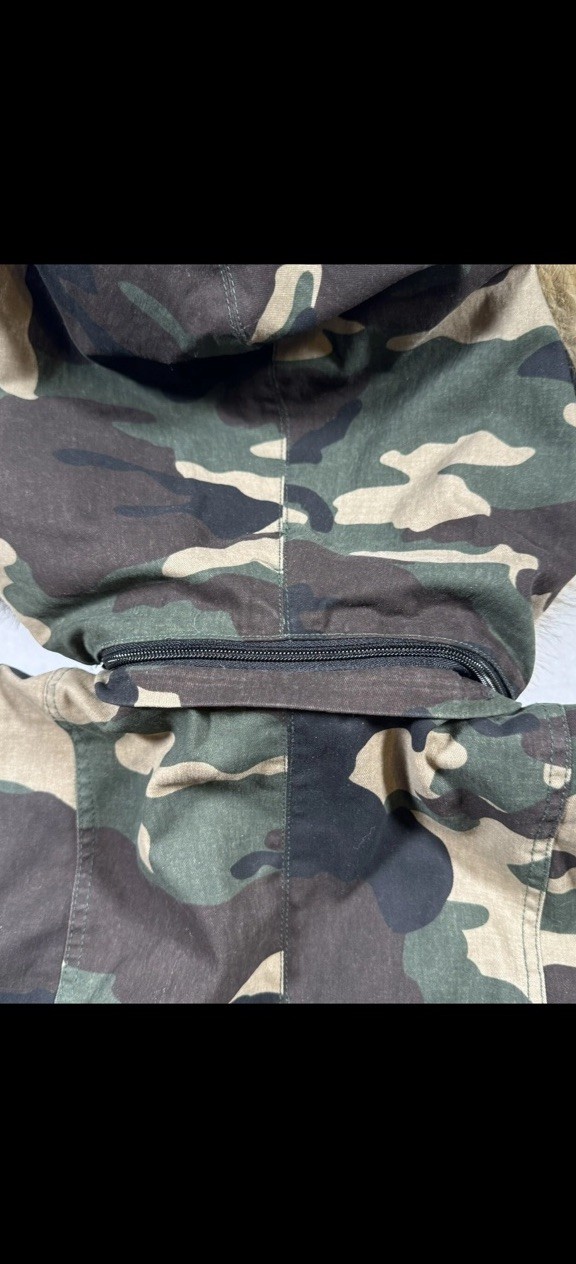 TRUE RELIGION Women’s Camo Faux Fur Hooded Luxe Parka Jacket Cargo Utility S image 7