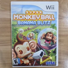 Super Monkey Ball Banana Blitz (Nintendo Wii, 2006) Complete With Manual CIB 