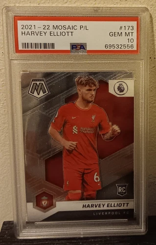 2021-22 EPL Mosaic Harvey Elliott RC - PSA 10