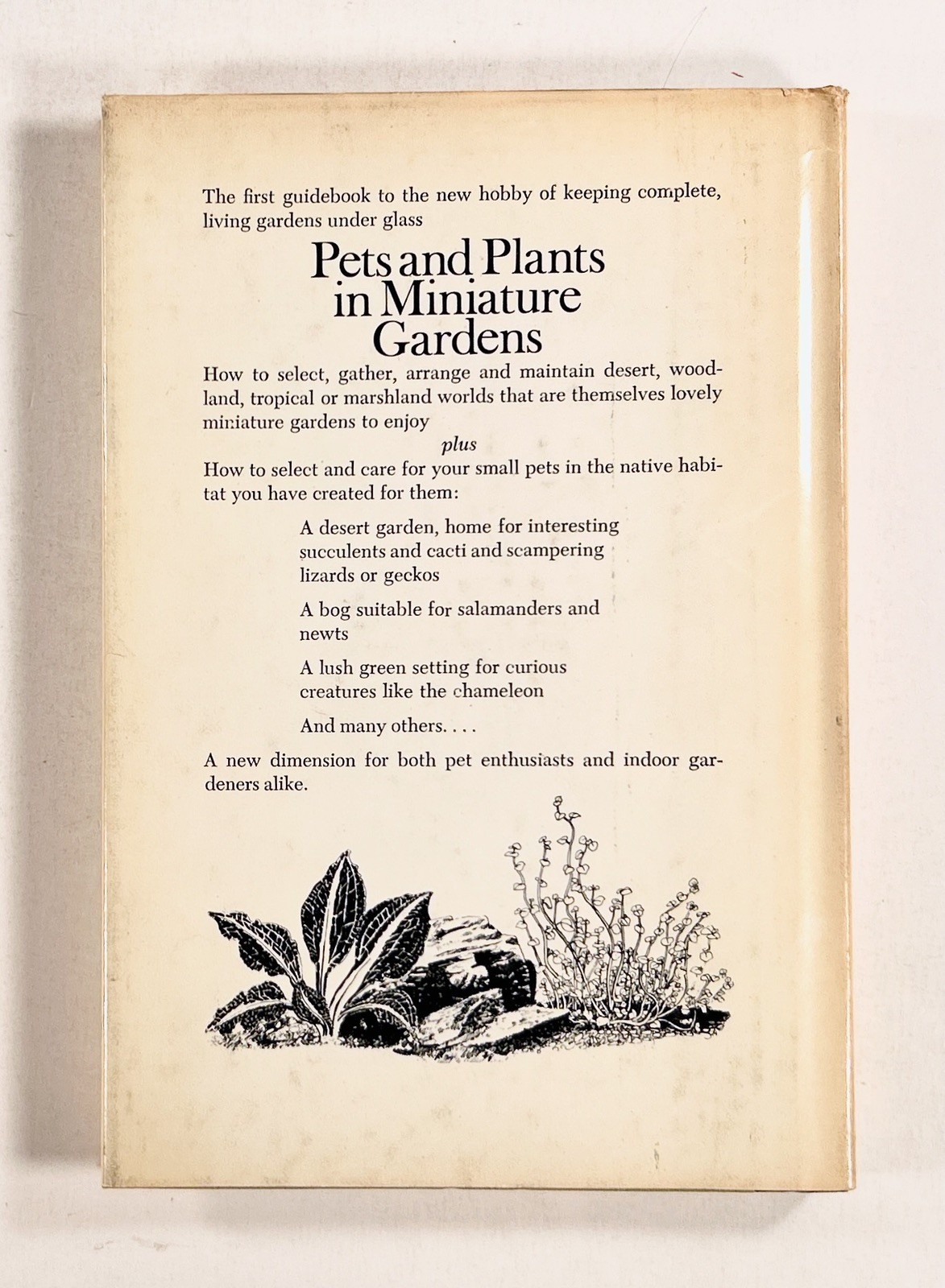 1973 Kramer PETS & PLANTS IN MINIATURE GARDENS Build Vivariums & Terrariums HCDJ