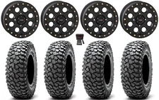 System 3 SB-7 15" Wheels Black (6+1) 35" RocScraper Sticky Tires RZRXP1K/PROXP