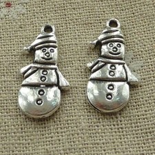 Free Ship 140 pcs tibetan silver snowman charms 25x12mm L-3638
