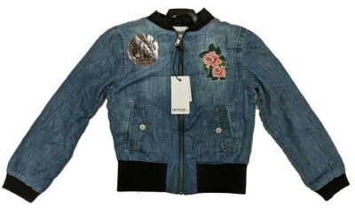 Hudson Girls' 2pc Moto Jacket & Top Set, Denim Rose, XL 