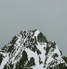 Signed original painting 20" x 20" AORAKI contemporary mountain landscape  