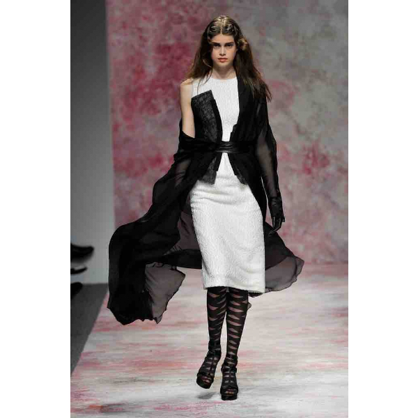 prabal gurung black and white dress Prabal Gurung Black & White Silk Floral Dress Made in New York, 2015