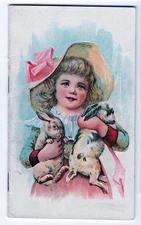 Fleischmann Yeast Tracing Animals Booklet Advertising Ad Girl Rabbits