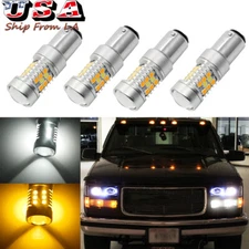 4PCS 2357 Switchback LED Turn Signal Light Bulb For Chevy GMC C/K1500 2500 Yukon