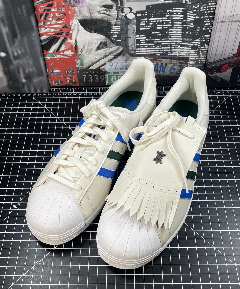 ADIDAS ROLLING LINKS SUPERSTAR Chalk White LEATHER Spikeless  display picture 3