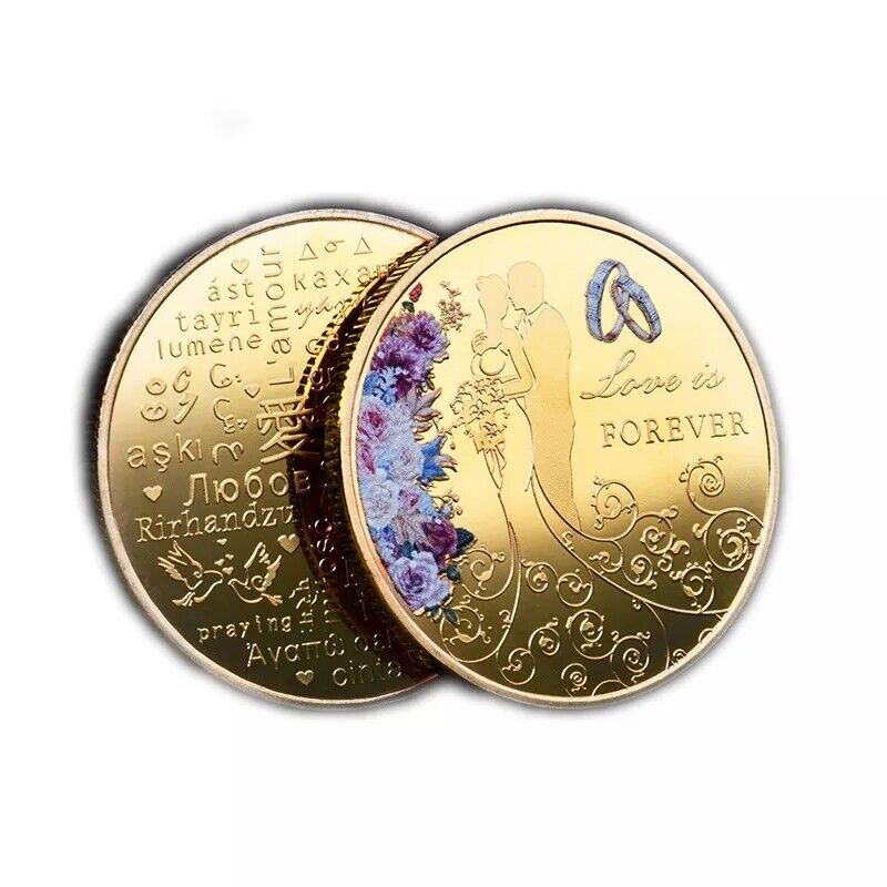Collectible commemorative coin for lovers Love Forever