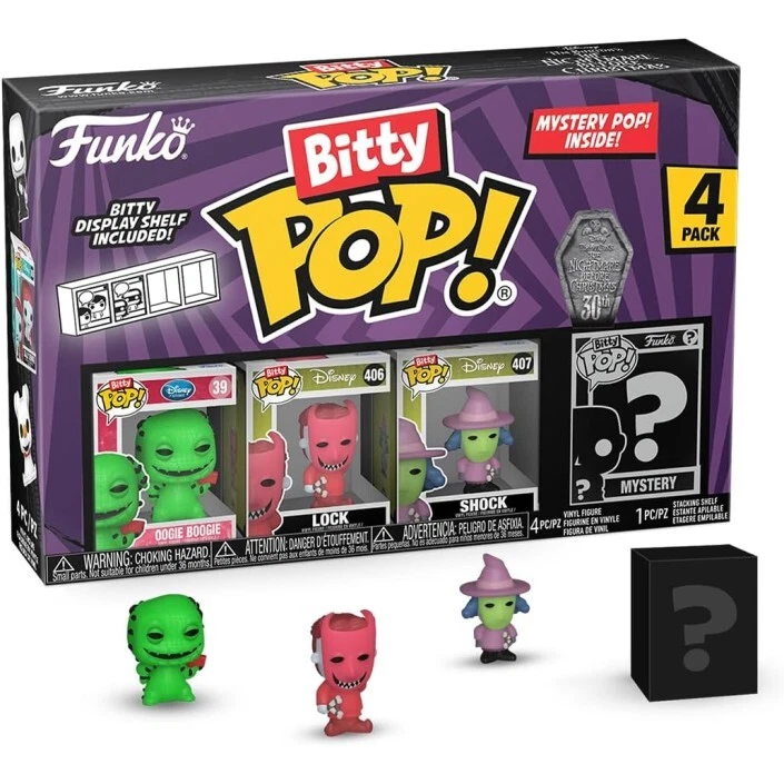 Pack de 4 Funko Bitty Pop! Disney Pesadilla Antes de Navidad Oogie Boogie Modelo - Imagen 2 de 2