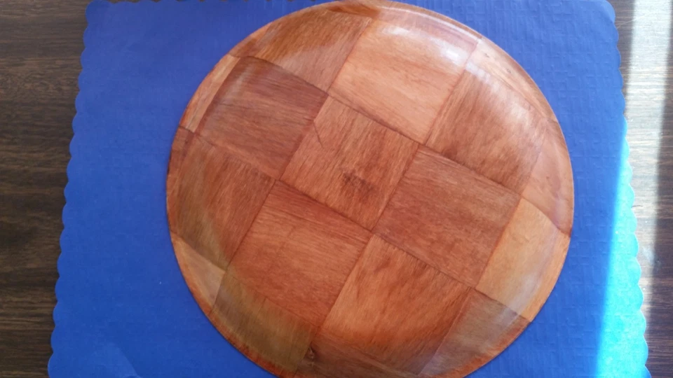 (TRES PLATOS) PLATO DE CENA TEJIDO MADERA 10" APTO PARA LAVAVAJILLAS/TÓXICO Foto 3 de 3