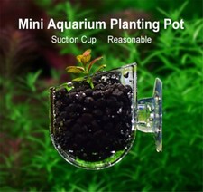Aquarium Decoration Plant Cups Pots Acrylic Waterweed Cups with Suction Holder