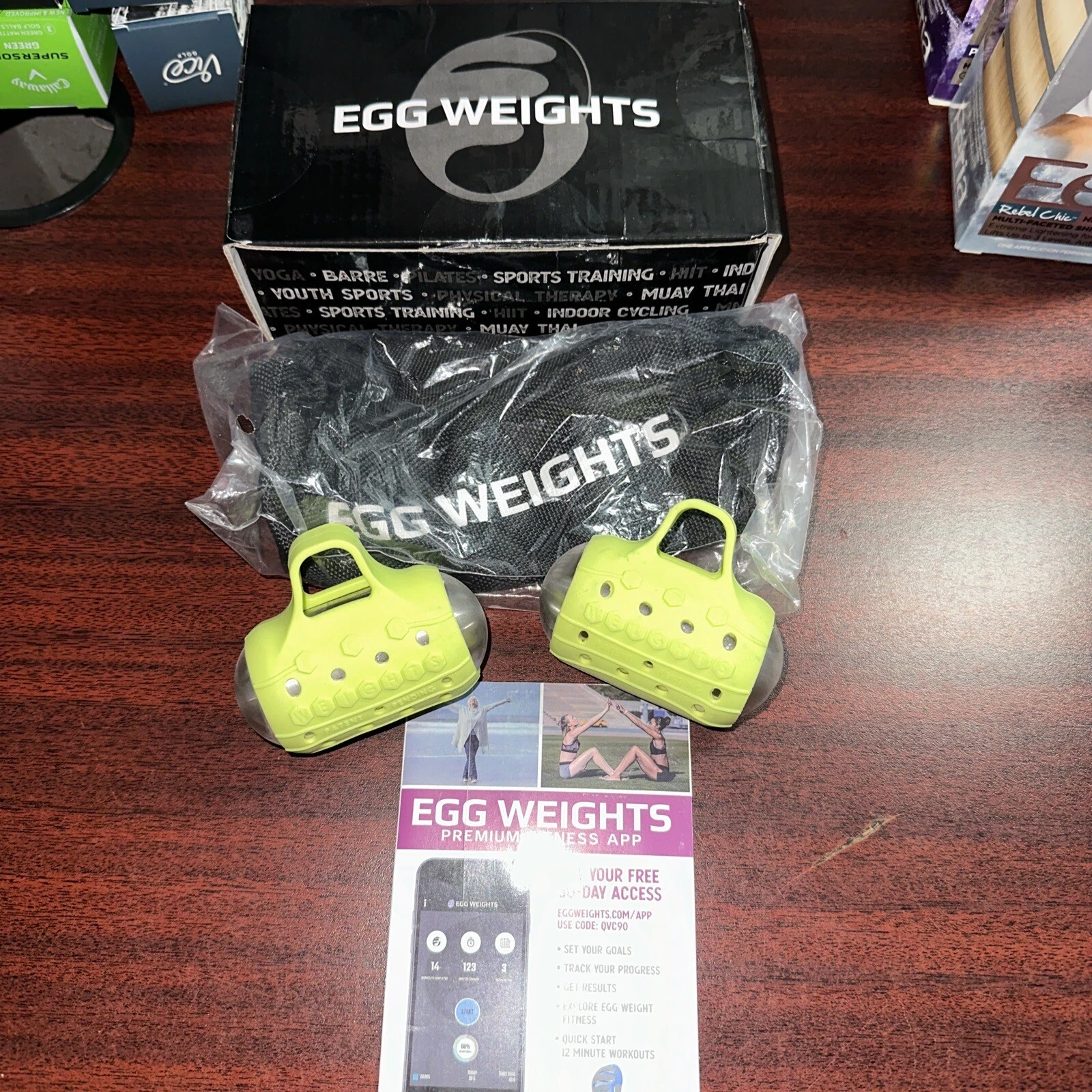 Egg Weights Cardio Max 3.0 lb Set with Case Weighted Yoga Dumbbell Lime Green
Opens in a new window 