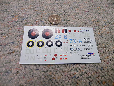 Kopro decals 1/72 Spitfire MK IX C N26 | eBay