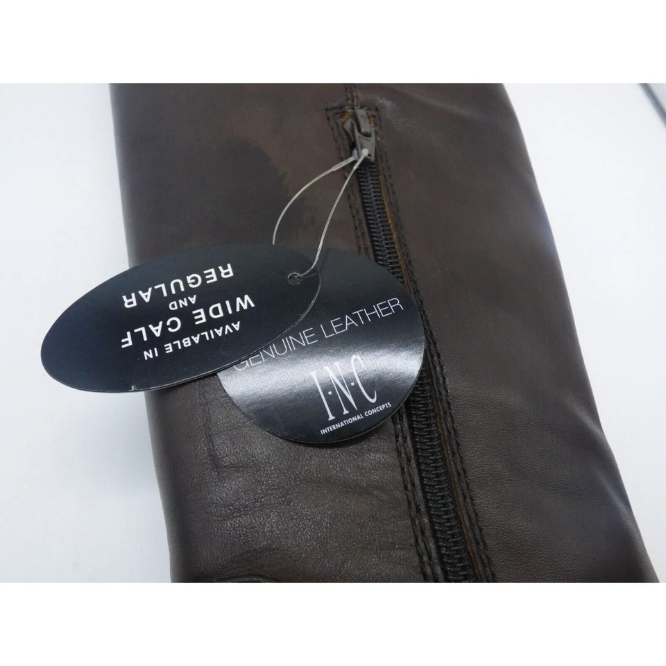 $179.50 INC International Concepts Fawne Botas de Equitación de Cuero, Gris, Talla 7 Foto 4 de 4