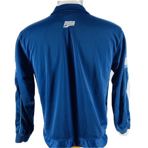 PUMA Boys Size XL 18-20 Track Jacket Athletic Work Out Blue and White T3 - Picture 6 of 8