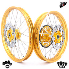 Llantas doradas para moto de cross KKE 21/19 pulgadas para discos SUZUKI RM125 RM250 1996-2000