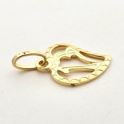 18k Gold Lucky 13 Number Thirteen Heart Charm Pendant Italy 750 New - Picture 5 of 6