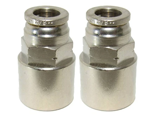 1/8" Hose X 1/8" NPT Push To Connect Straight Female Fittings - 2 PACK