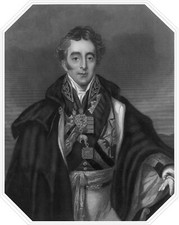 Field Marshal ARTHUR WELLESLEY, 1st Duke of Wellington HUGE engraving al correct