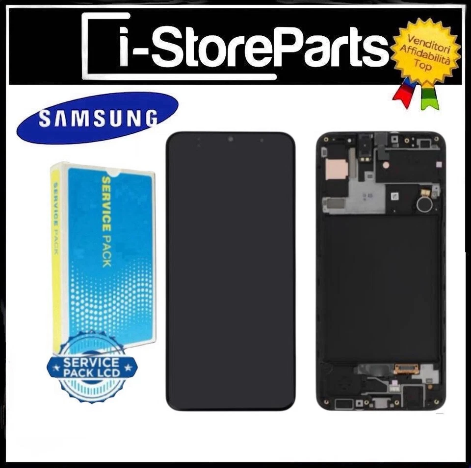 DISPLAY LCD FRAME ORIGINALE SERVICE PACK PER SAMSUNG A30S SM-A307F TOUCH SCHERMO