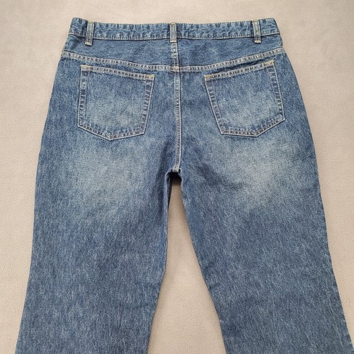 Lands End Womens Size 20H Wide Leg Blue Denim Jeans 34X31 - Picture 18 of 20